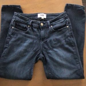 PAIGE Dark Blue Denim Size 25 Verdugo Crop Jeans